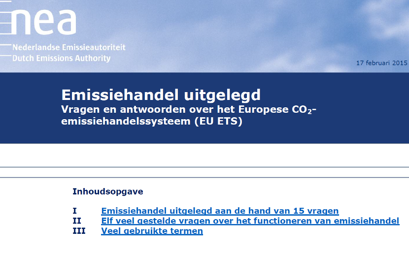 Banner: Emissiehandel uitgelegd: vragen en antwoorden over het Europese CO2 emissiehandelssysteem (EU ETS)